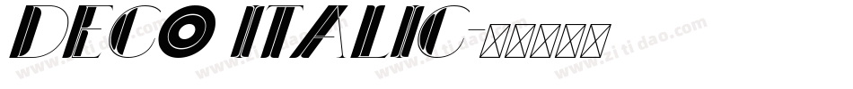 Deco Italic字体转换